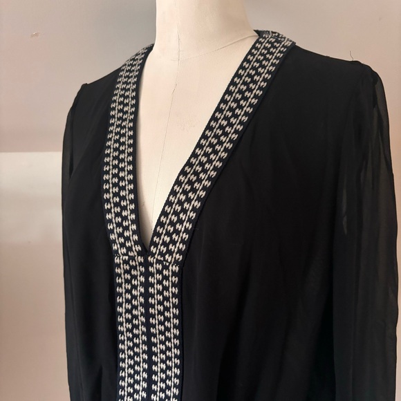 Tory Burch silk embroidered tunic, sz 8 - Picture 4 of 6